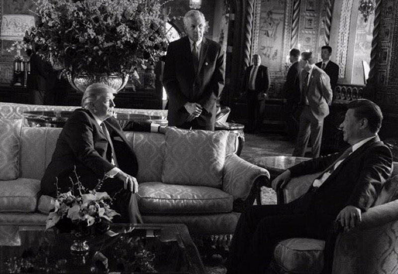 Trump and Xi 1-on-1 meeting at Mar-a-Lago, 2017